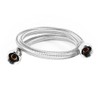 sourcing map Silver Tone Shower Water Heater Flexible Hose Tube