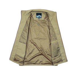 Gihuo Men's Causal Lightweight Outdoor Vest Quick Dry Outdoor Multi Pockets Travel Safari Fishing Vest (-Khaki01-XL)
