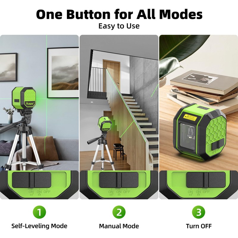 Laser Level with Tripod, HUEPAR 100Ft Self Leveling Laser Level