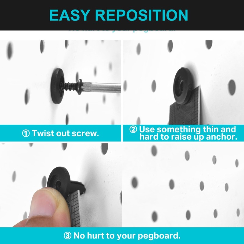 G.CORE Pegboard Peg Hooks Accessories - 40 Set Pegs with