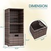 Devoko Outdoor Pool Towel Rack Patio Waterproof Rattan Wicker Storage