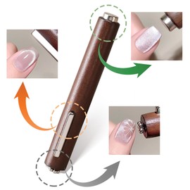 U-Shinein Nail Magnet Tool Set, 12 Pieces Cat Eye Gel Nail Magnet Tool Set, 3 in 1 Multi-functional Powerful Attractive Nail Magnets Lines Flowers Plate Cat Eye Multiple Artistic Nail Designs