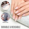 Lima de uñas de grano 100/180 para uñas naturales, uñas