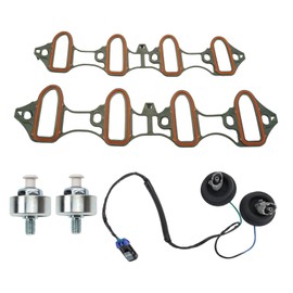 TRQ Knock Sensor Harness Intake Manifold Gasket Kit Set 4pc for Silverado Sierra New