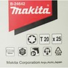 Makita B-24642 Standard Bit T20, 25 mm, Pack of 25,