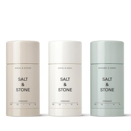 Salt & Stone - Trío Desodorante Natural Extra Fuerte (Santal, Lavanda y Salvia, y Bergamota y Eucalipto).