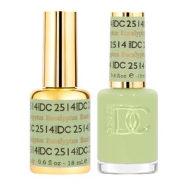 DND DC Gel Polish Set, Free Spirit Collection, UV/LED Gel Polish and Air Dry Nail Lacquer, Matching Chip-Free Polish Duo, 2514 Eucalyptus, 0.5 Fl Oz