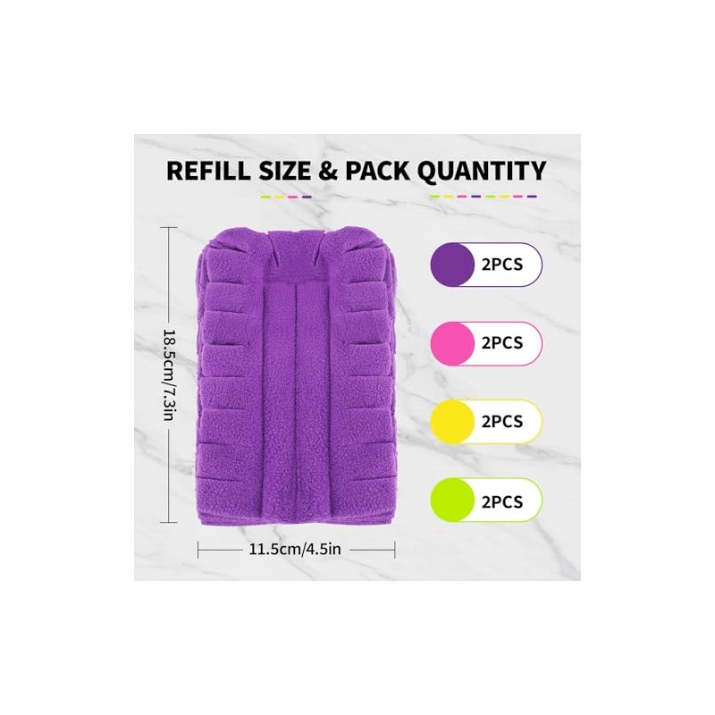 8 Pack Reusable Duster Pads for Swiffer - Washable Microfiber