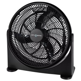 Air Monster 16" Air Circulator 3 Speed Adjustable Angle Floor Fan in Black