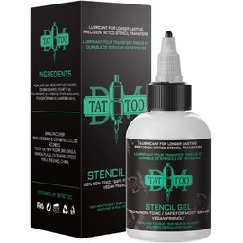 Solución de gel para transferencia de plantillas de tatuajes (125 ml), gel profesional para plantillas de tatuajes, crema mágica para plantillas, transparente y duradera, solución para aplica