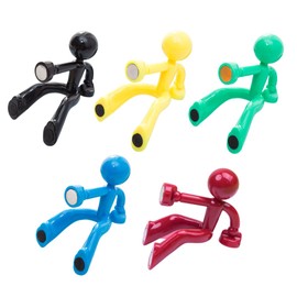 moire imports Magnetic Hooks, Set of 5, Cartoon Figure, Strong Magnets, Keys, Kitchen Storage, Refrigerator, Entryway, Magnetic Whiteboard, Decoration, Cute, Stylish (Red, Yellow, Blue, Green, Black)