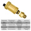 URHRHU Automatic Quick Bleeder 3/8 Inch Brass Blank Minical Air