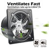 Nalle 8 inch Exhaust Fan 80W 500CFM Through-wall installation Ventilation