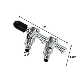 AQUANEAT Aquarium Air pump Splitter,Fish Tank Air Valve, Metal Stainless Steel Control Valve for Pump Accessories(X-Small 2 Way)