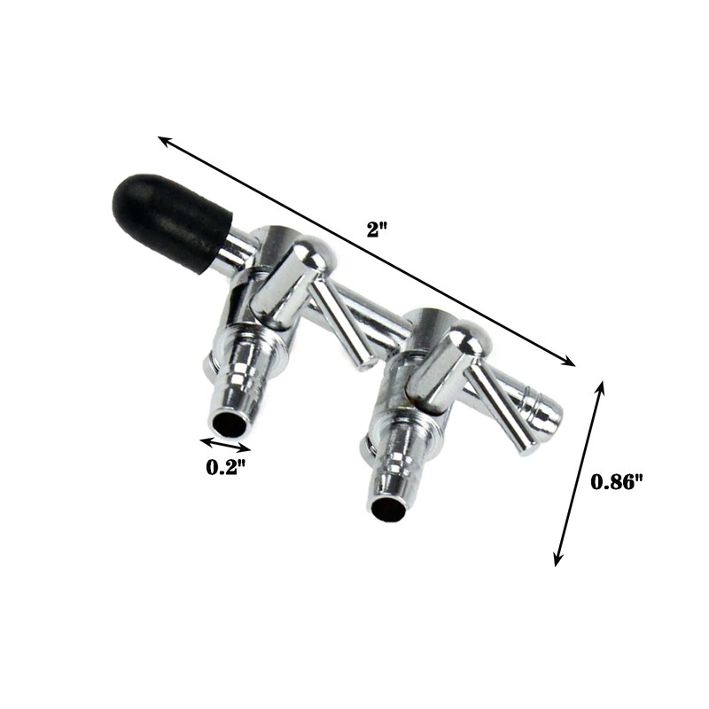 AQUANEAT Aquarium Air pump Splitter,Fish Tank Air Valve, Metal Stainless