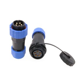 Eonvic 25A 380V SD20 5 Pin Waterproof Aviation Connector IP68 Waterproof Soldering Circular Connector Panel Wire Connector Panel Mount