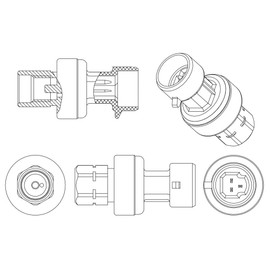 MAHLE ASE 4 000P Pressure Switch Air Conditioning Suitable for Opel Astra G CC (T98)