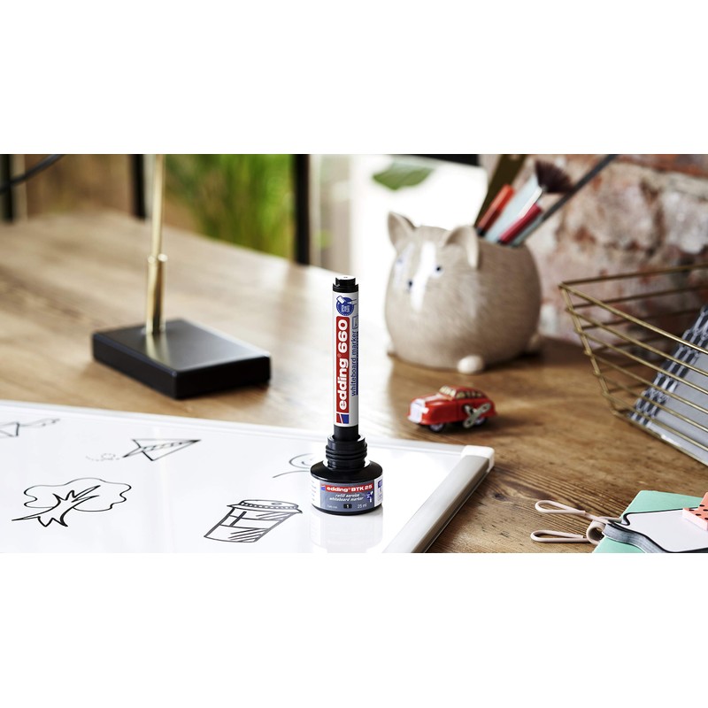 Edding 660 Whiteboard Markers - Black - 20 Markers -