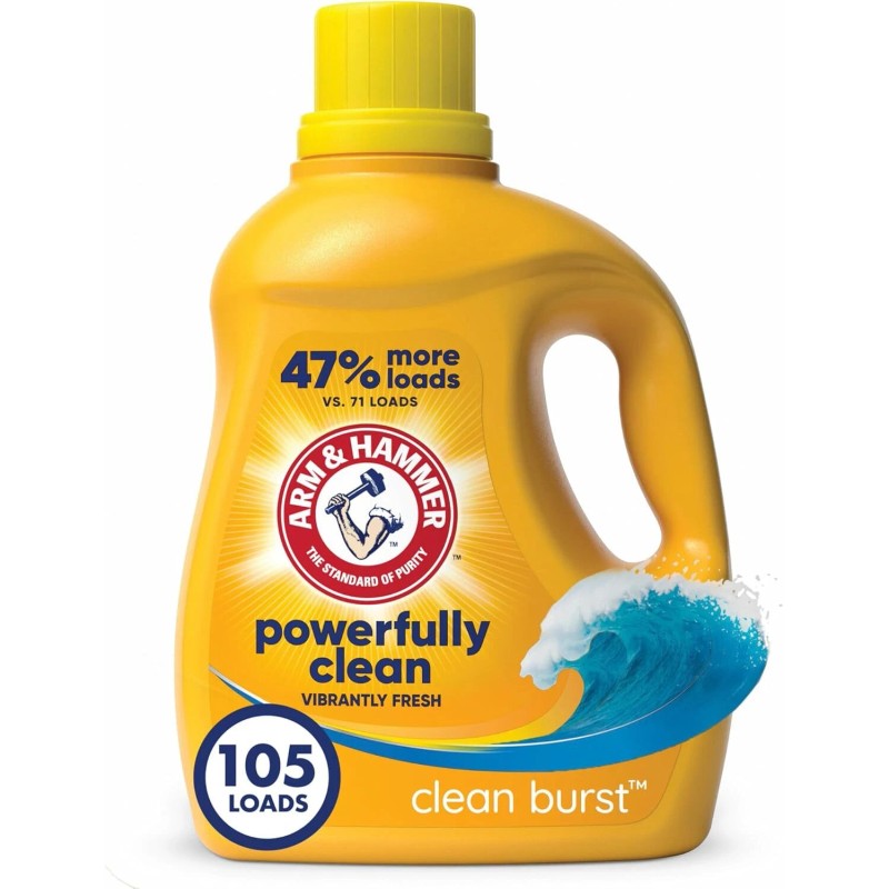 Arm & Hammer Clean Burst, 105 Loads Liquid Laundry Detergent,