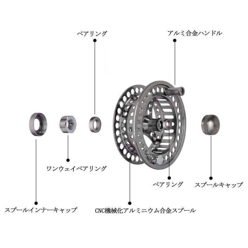 Goture 7/8 Fly Reel Spool, Reel Parts, Lightweight Aluminum, Corrosion