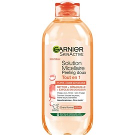 Garnier - Micellar Water All-in-1 Gentle Exfoliating - 1% PHA & Glycolic Acid - Exfoliating & Smoothing - For All Skin Types - No Rinse Out - Formula Vegan & Hypoallergenic - 400ml