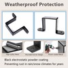 8-Pack Heavy Duty 4x4 Post Brackets, 2.55mm Thick 4"x4" Black