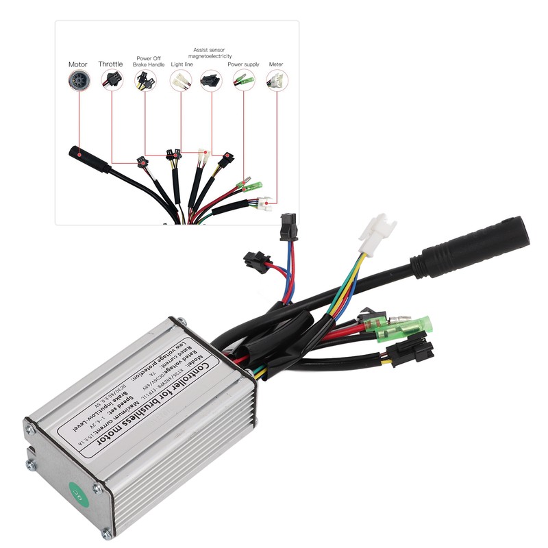 Electric Bicycle 36V/48V 15A Sine Wave Controller 6mos with Light