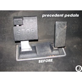 J & O Carts Parts Club Car Precedent golf cart Powder Coated Aluminum Diamond plate 2 pc Pedal Set