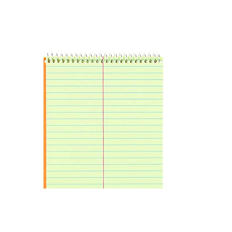National Steno Notebook, Gregg-Ruled, Green Eye-Ease Paper, Brown Cover, 6"