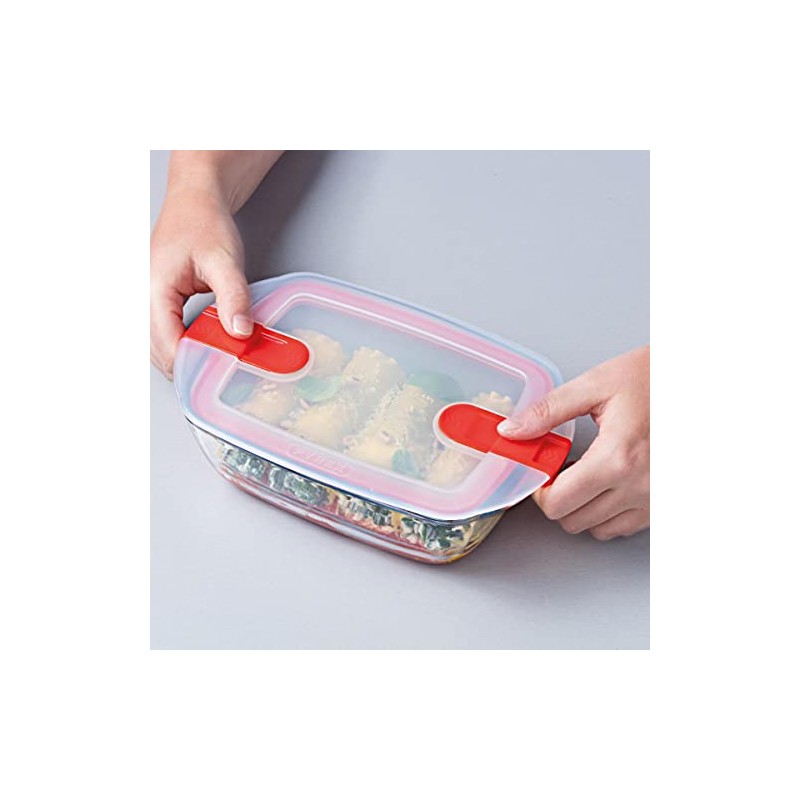 Pyrex FC360 Plastic/Glass Cook and Heat Round Dish with Lid,