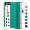 WEMATE Spiral Password Book with Alphabetical Tabs, Small Password Keeper