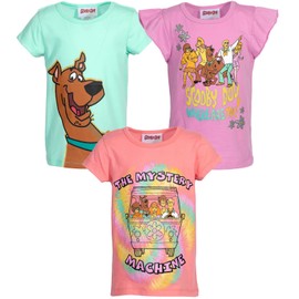Scooby-Doo Little Girls 3 Pack Fashion Graphic T-Shirt Multicolor 6-6X