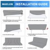 MAXIJIN Waterproof Futon Cover Full Size Washable Armless Sofa Bed