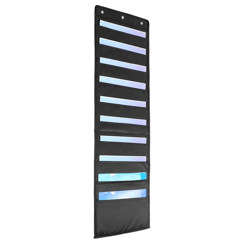 QWORK® 2 Pack 10 Pocket File Storage, Storage Pocket Chart,