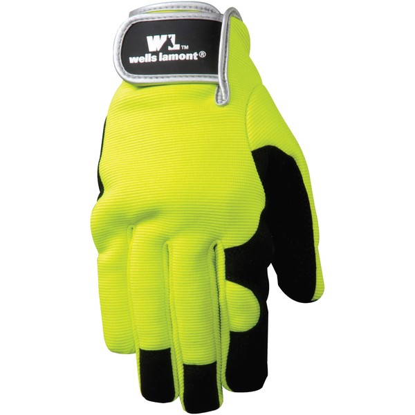 Wells Lamont 7730M High Visibility Synthetic Leather Glove, Medium