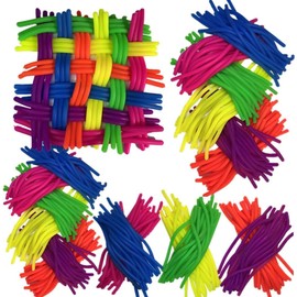 DrabEx 100 PCS Large Stretch Noodles Strings Size: 24cm x 1 cm， 10inches x 0.4inches, Stretchy up 2 Meter / 7 Feets Stretchy String Monkey String