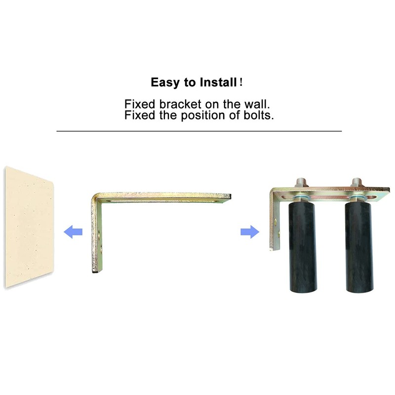 Mageway Universal Heavy Duty Slide Gate Guide Roller 6" Black