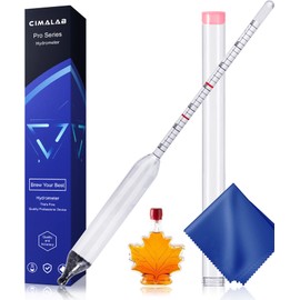 Cimalab Maple Syrup Hydrometer, Accurate Hydrometer for Maple Syrup Making, Hydrometer Maple Syrup Supplies with Brix & Baume Scales, Syrup Hydrometer for Measure Sugar Content in The Syrup Sap