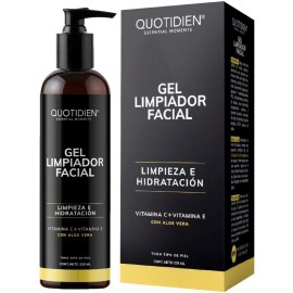 Gel Limpiador Facial Con Vitamina C + Vitamina E + Aloe Vera