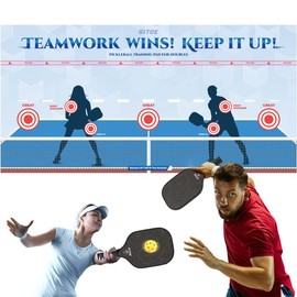 GITOE Training Pad for Pickleball, Beginner-Friendly Pickleball Training Equipment to Quickly Improve Your Forehands, Dink Shots and Volleys, 4 * 4 FT - Size: 4*8 for Double