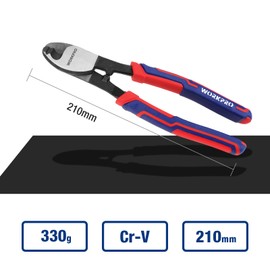 WORKPRO 8 Inch Cable Wire Cutters,High-Carbon Steel Material Pliers,High Hardness Wire Cable Cutting Tools with Anti-Slip Handle,Ideal for Clean Copper Wire Cable Cutting and Stripping,DIY Crafts