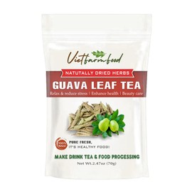 GUAVA LEAF TEA 2.47 Oz (70g) VIETFARMFOOD: 100% Pure Convection Dried. Used to Make Drinks and Processing Ingredients. Drinking Tea is a Healthy Habit that Helps Make Meals Delicious and Relaxing!