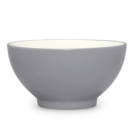 Noritake Colorwave Bowl, Rice, 5 3/4", 20 oz, Set of 4 in Grey/Slate/White.,