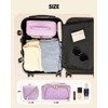 Travel Makeup Bag for Women, Large Capacity PU Leather Waterproof