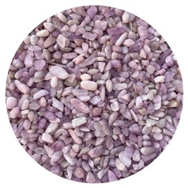 WHOLESALE Natural Semi Tumbled Kunzite Gemstone Chips, Kunzite Crushed Mini Crystals, Undrilled Crystal Chips (Kunzite, 1 Pound)