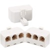 Telephone Splitters,RJ11 6P4C Duplex Wall Jack Adapter Dual Phone Line