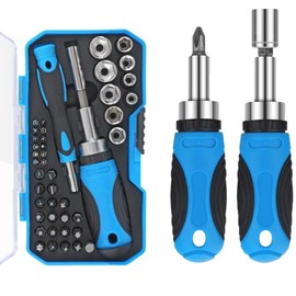 44 in 1 Magnetic Screwdriver Set, Multi Screwdriver Socket Bit Set, Hand Tool with Storage Case