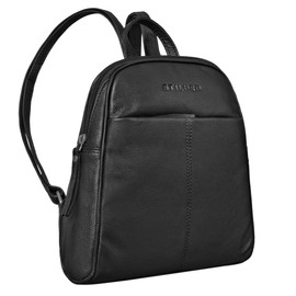 STILORD 'Charlotte' Elegant Vintage Ladies Backpack Leather Small Vintage Purse City Shopping Rucksack Daypack Genuine leather, Colour:black
