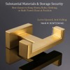 Double Robe Hook, APLusee SUS304 Stainless Steel Square Towel Holder,