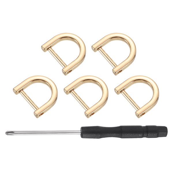 uxcell 5 Pcs Shackle Screw D Rings U Shape D-Rings